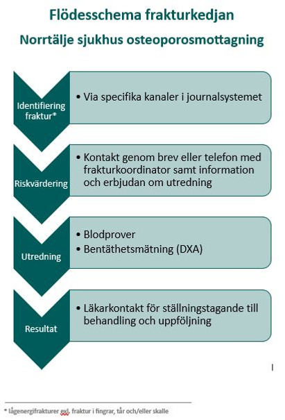 Diagram med rubriken flödesschema frakturkedjan